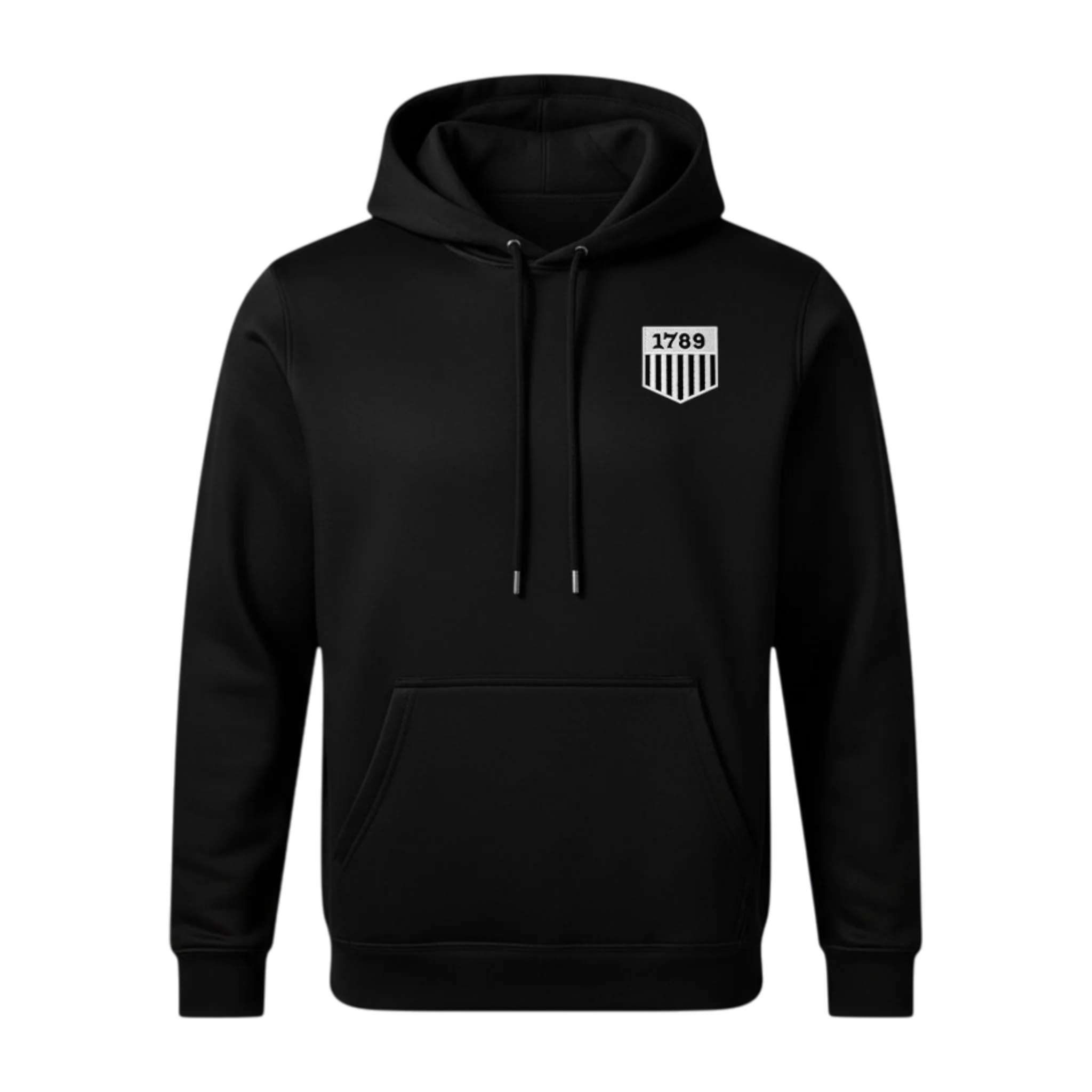 1789 EMBROIDERED SHIELD WICKING HOODED PULLOVER-F244