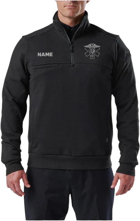 5.11 CBP OFO EMS JOB SHIRT 1/4 ZIP 2.0-72534-BLACK - Image 3