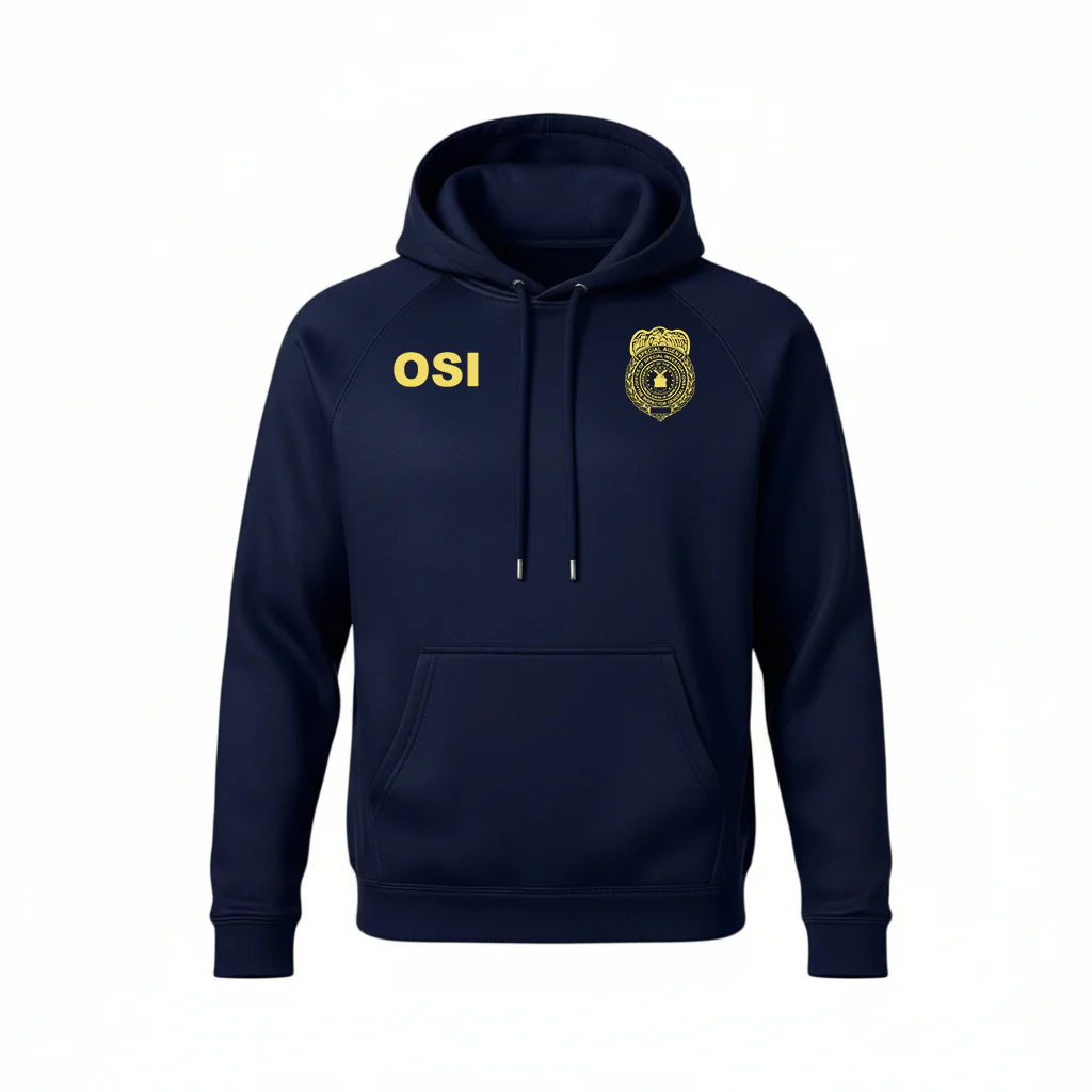 AF OSI RAID SPORT-TEK SPORT-WICK HOODED PULLOVER F244-NAVY/GOLD INK - Image 2