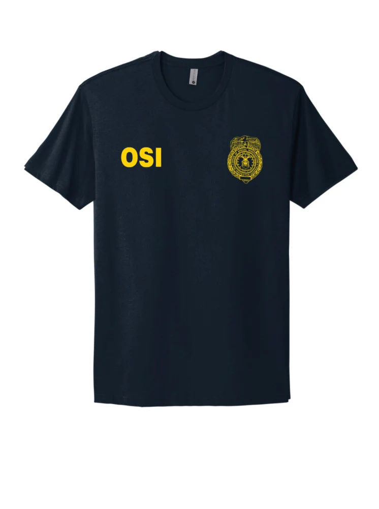 AF OSI RAID T-SHIRT NAVY BLUE/GOLD INK - Image 2
