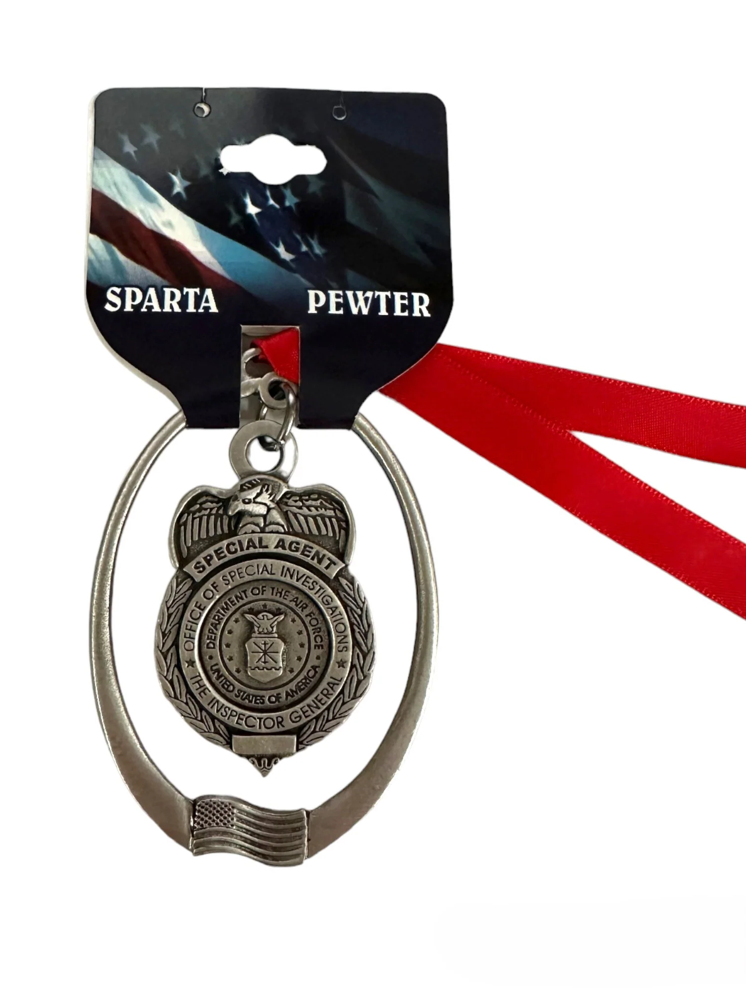 AF OSI PEWTER CHRISTMAS ORNAMENT