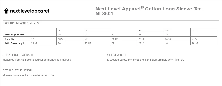 AGENCY RAID LONG SLEEVE T-SHIRT NEXT LEVEL SOFT COTTON 3601 - Image 7