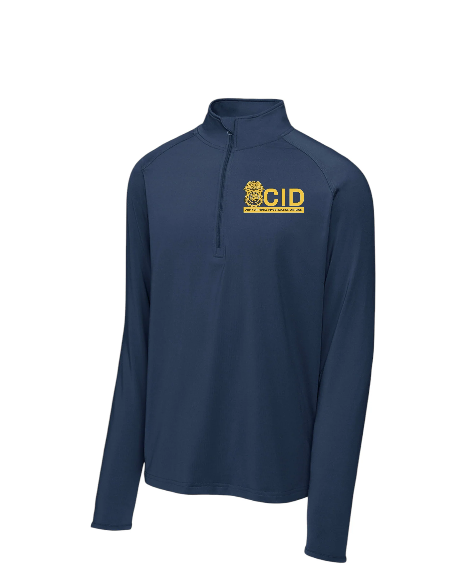 MEN'S ARMY CID-SPECIAL AGENT PRINTED LOGO SPORT WICK STRETCH 1/2 ZIP PULLOVER-ST850 - Image 4