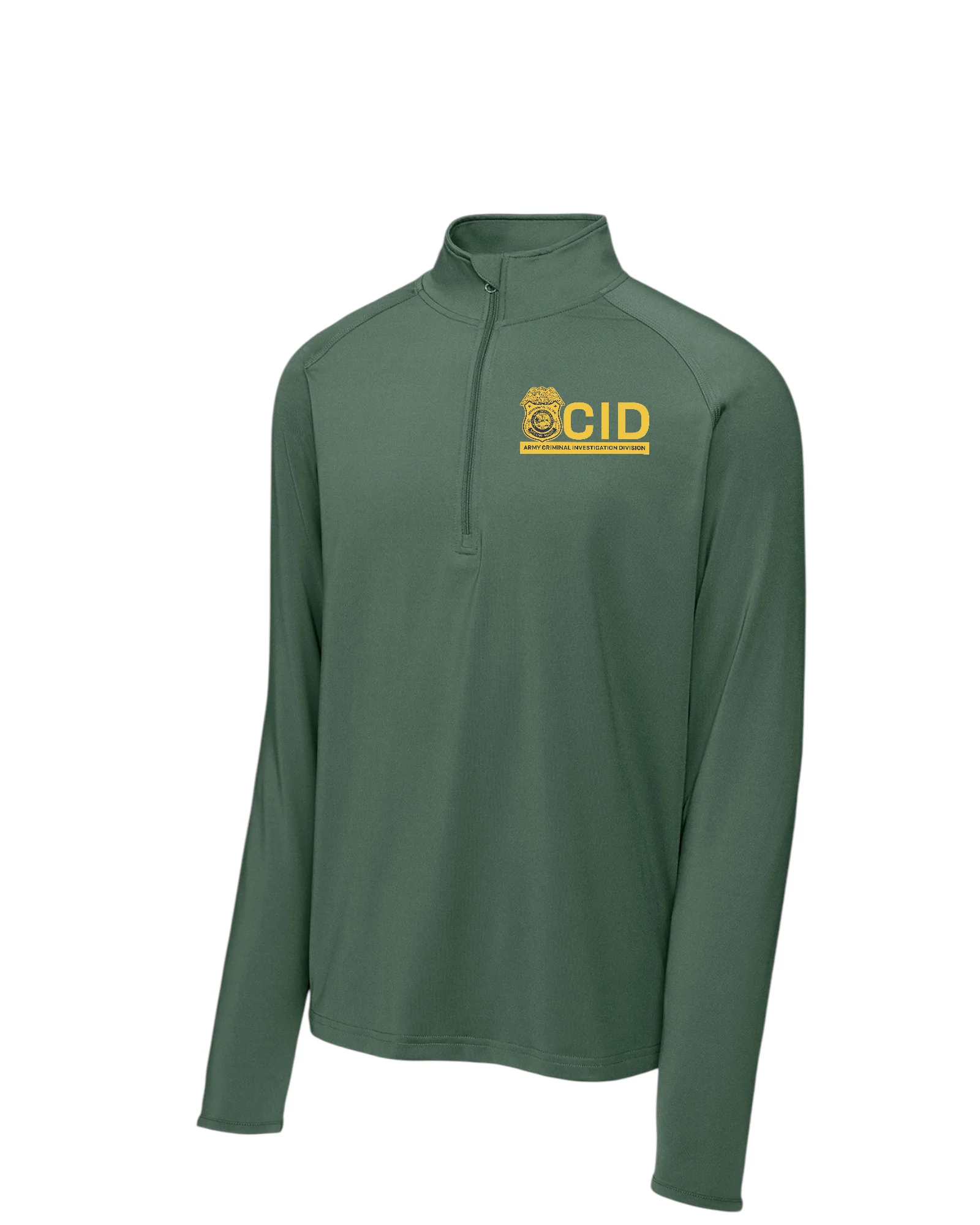 MEN'S ARMY CID-SPECIAL AGENT PRINTED LOGO SPORT WICK STRETCH 1/2 ZIP PULLOVER-ST850 - Image 5