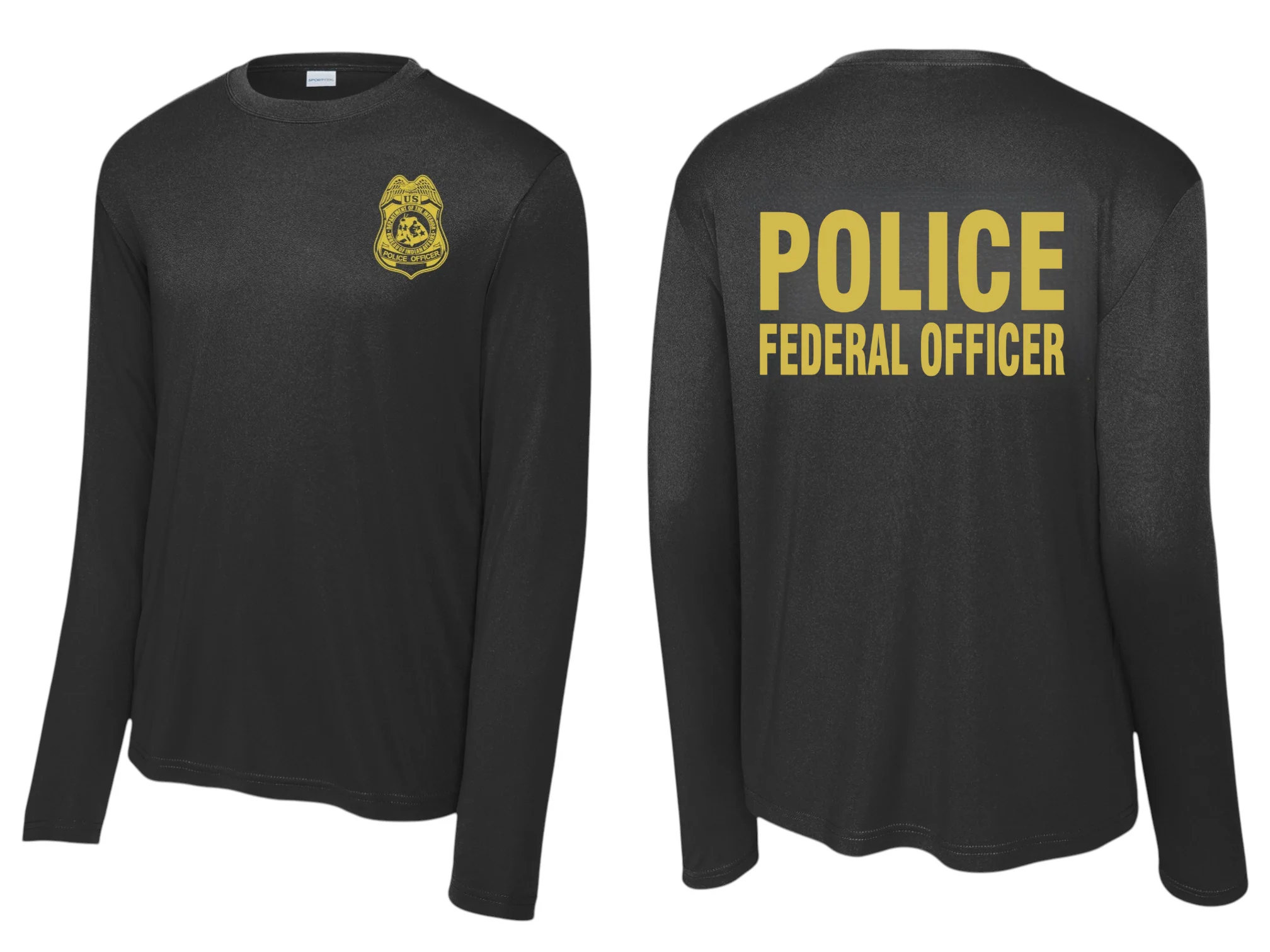 BIA POLICE OFFICER RAID T-SHIRT-ST350LS - Image 2