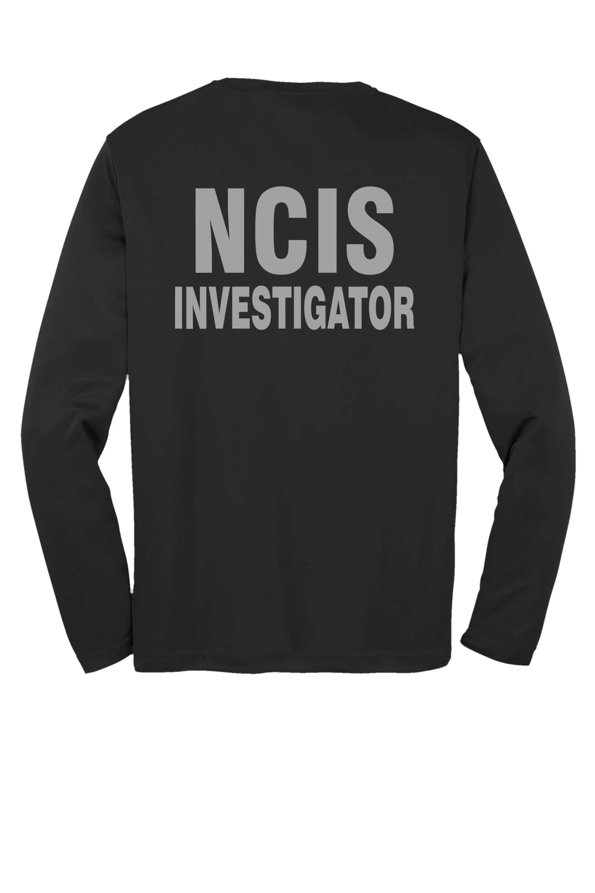 NCIS INVESTIGATOR WICKING LONG SLEEVE SHIRT IN GREY INK-ST350LS - Image 3