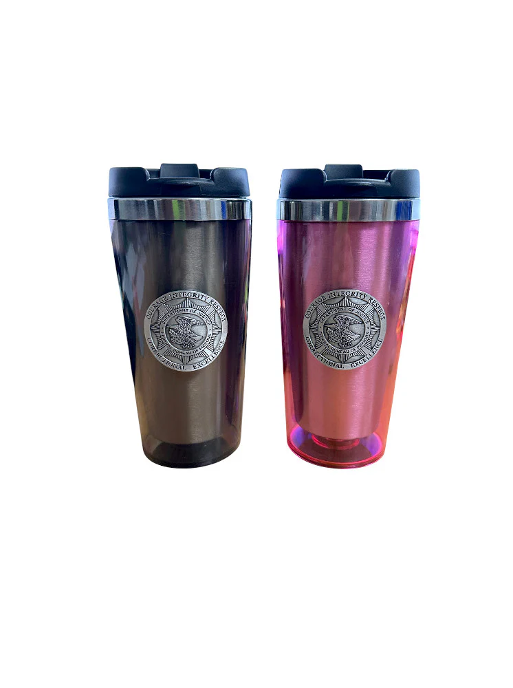 BOP INSULATED TUMBLER WITH PEWTER BADGE