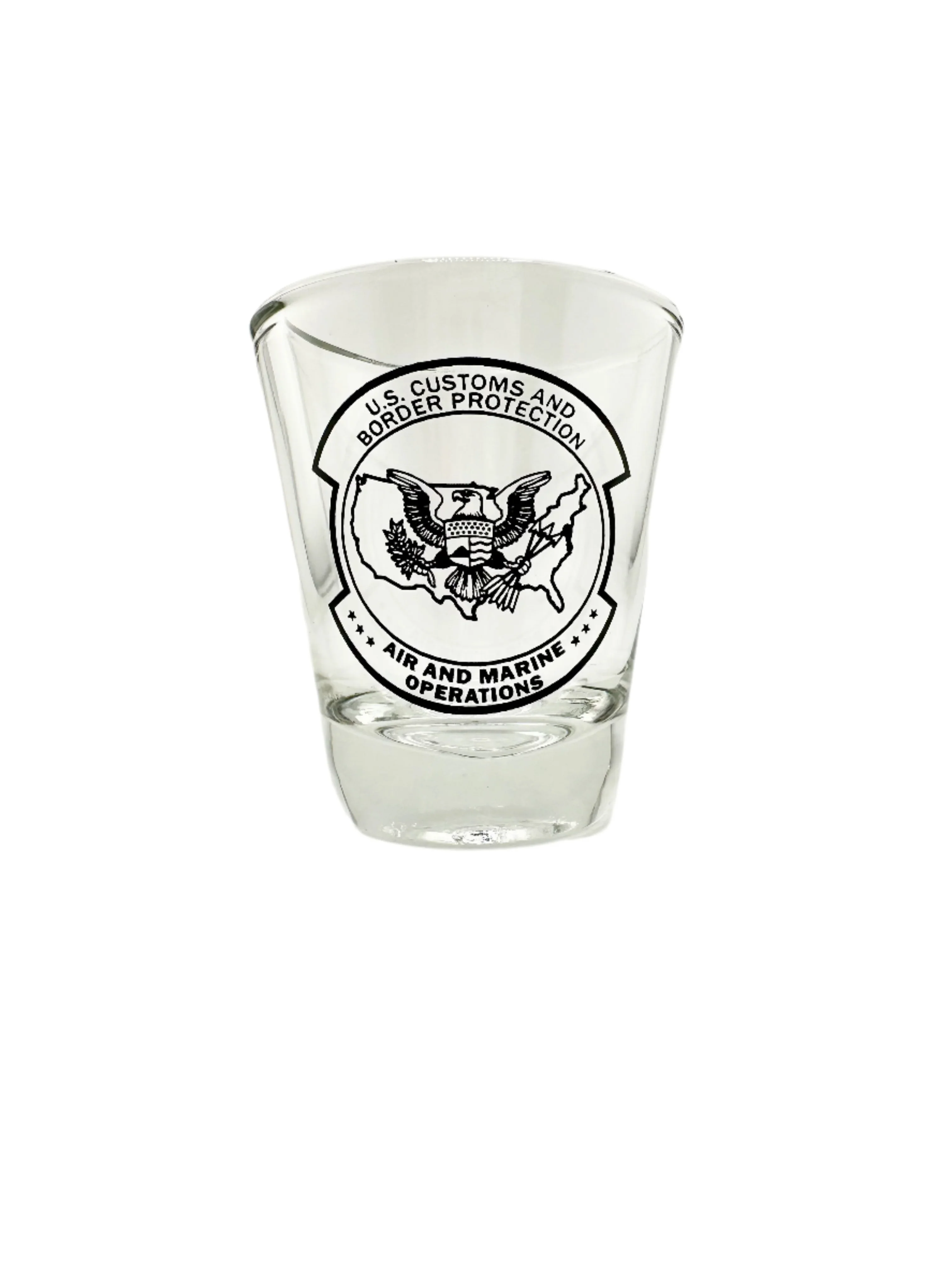 CBP AMO ROUND CLEAR SHOT GLASS (PRINTED)