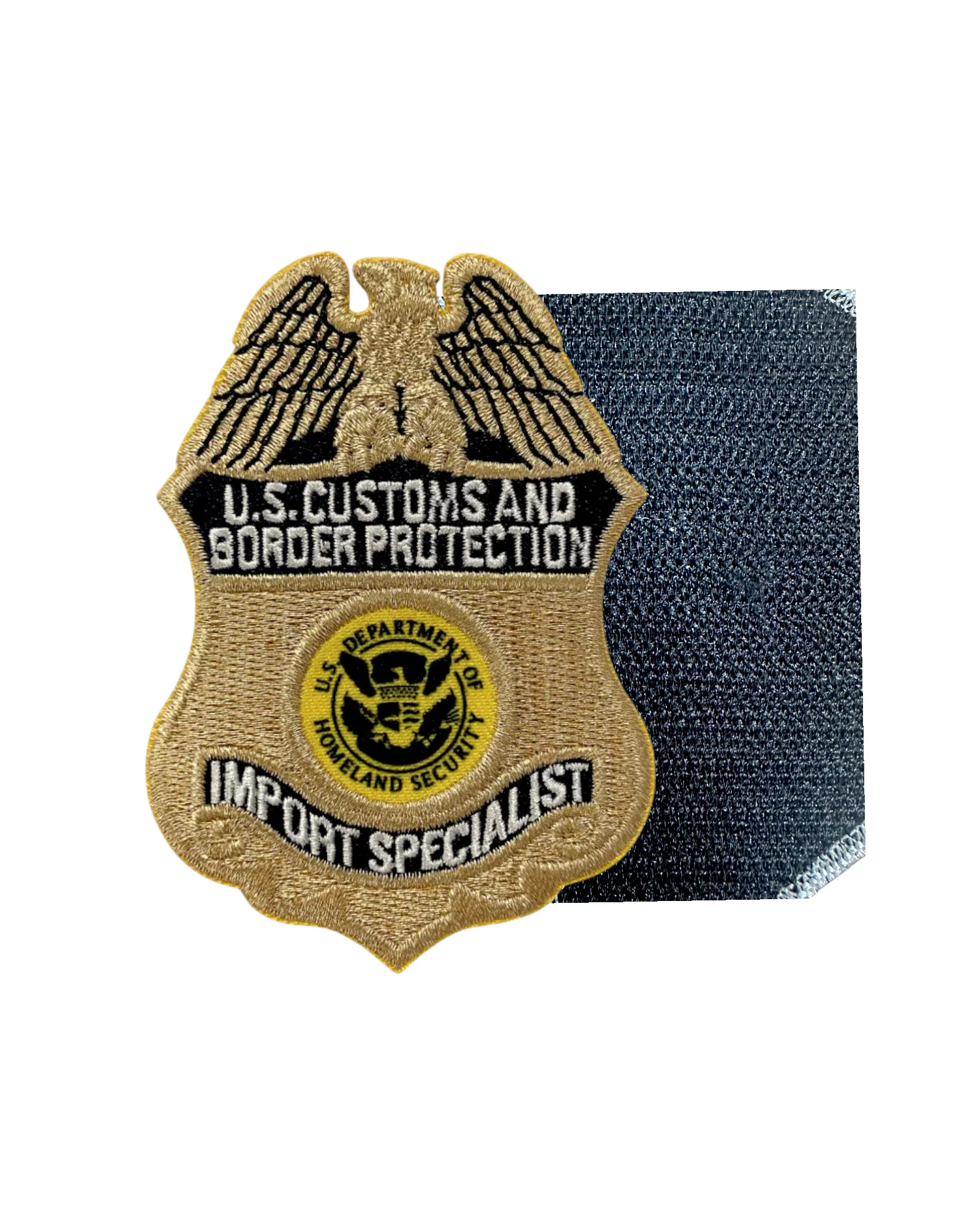 CBP IMPORT SPECIALIST METALLIC GOLD BADGE PATCH - Image 3