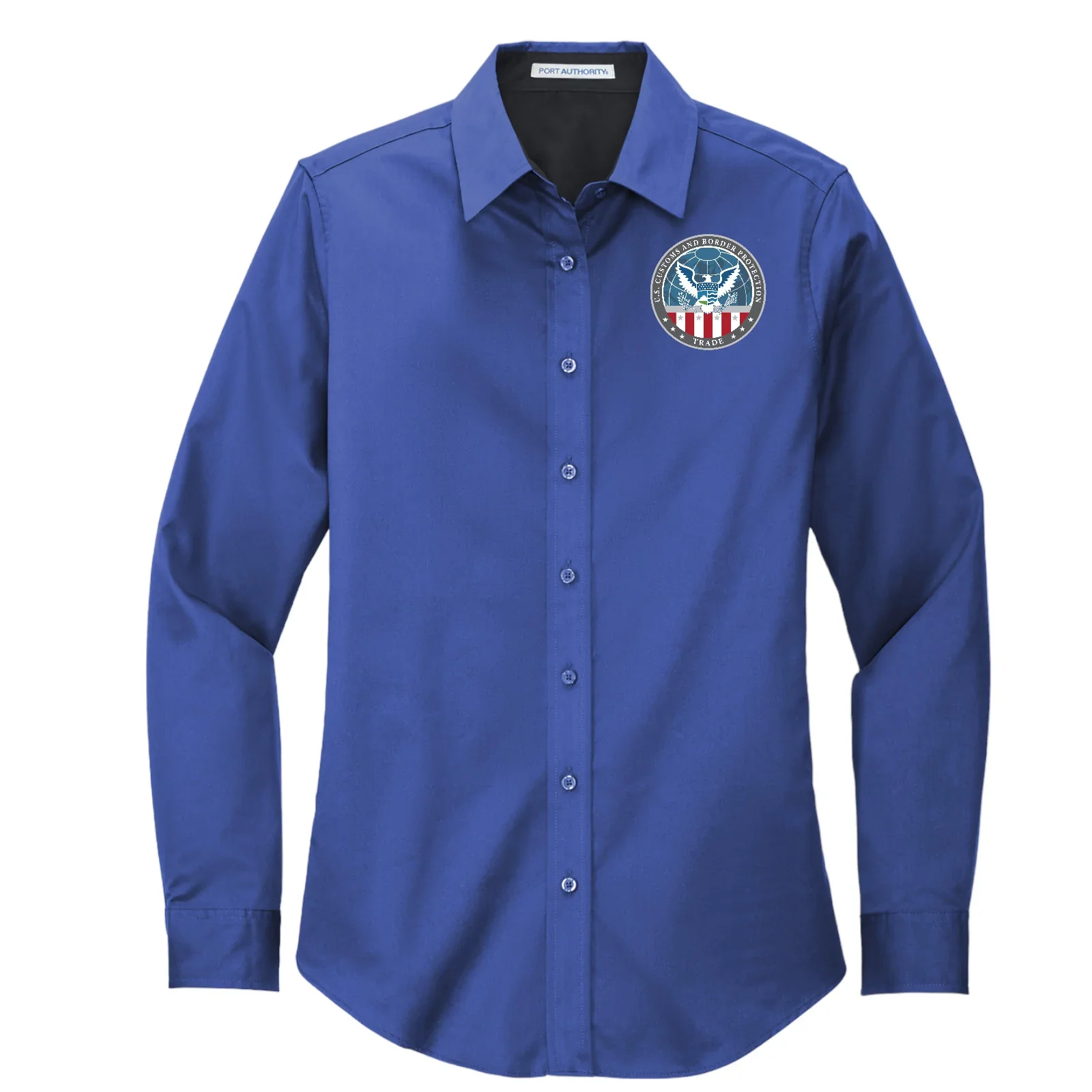 MEN'S CBP OFFICE OF TRADE LONGSLEEVE TWILL BUTTON UP DRESS SHIRT-S608 - Image 7