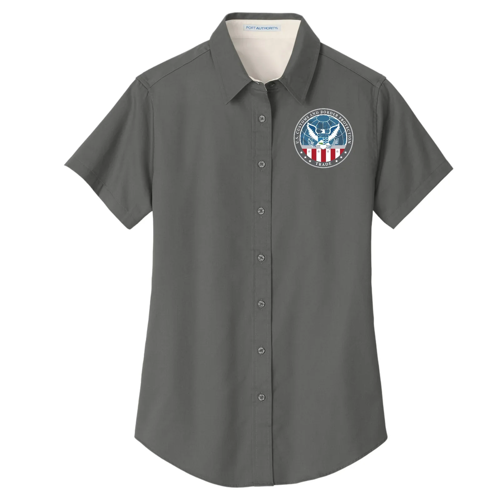 WOMEN'S CBP OFFICE OF TRADE SHORT SLEEVE TWILL BUTTON UP DRESS SHIRT-L508 - Image 15