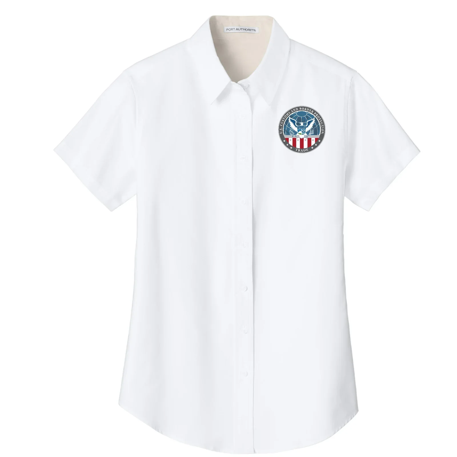 WOMEN'S CBP OFFICE OF TRADE SHORT SLEEVE TWILL BUTTON UP DRESS SHIRT-L508 - Image 29
