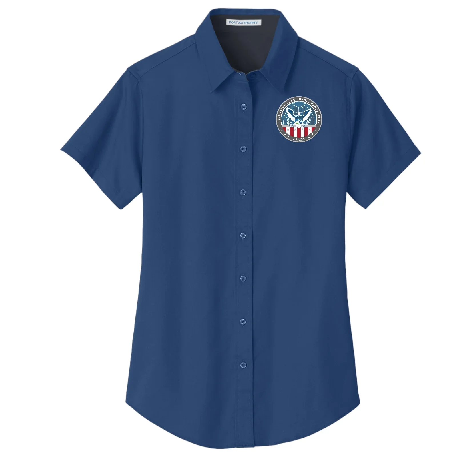 WOMEN'S CBP OFFICE OF TRADE SHORT SLEEVE TWILL BUTTON UP DRESS SHIRT-L508 - Image 37