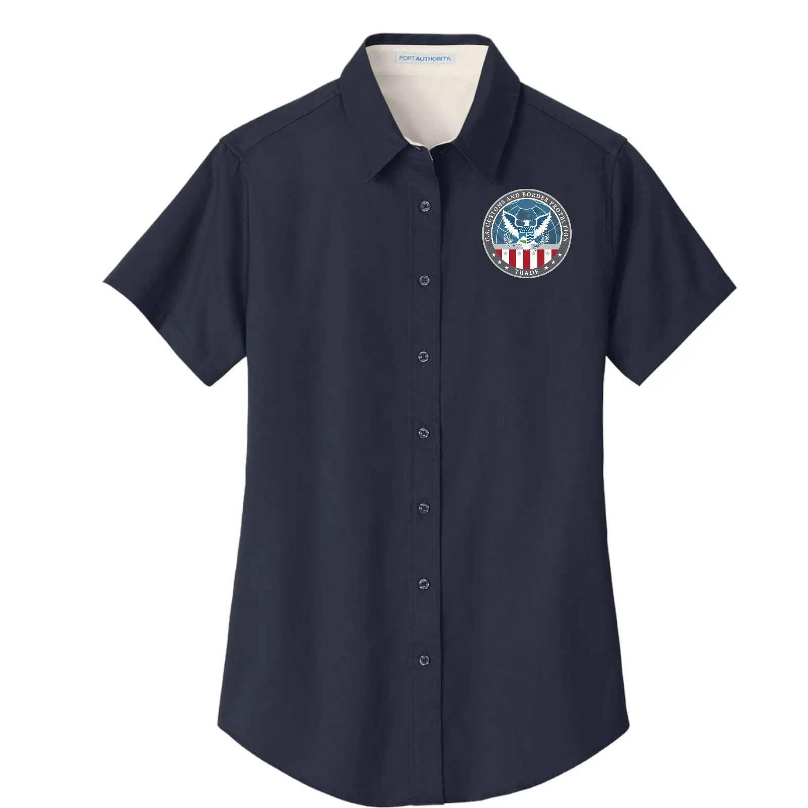 WOMEN'S CBP OFFICE OF TRADE SHORT SLEEVE TWILL BUTTON UP DRESS SHIRT-L508 - Image 42