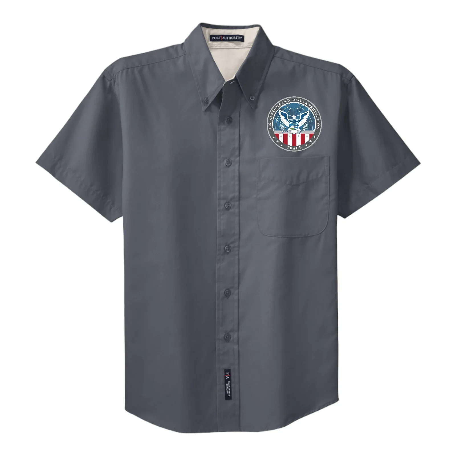 MEN'S CBP OFFICE OF TRADE SHORT SLEEVE TWILL BUTTON UP DRESS SHIRT-S508 - Image 21