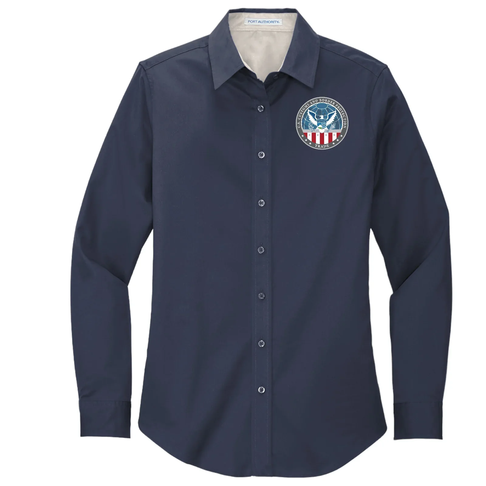 WOMEN'S CBP OFFICE OF TRADE LONGSLEEVE TWILL BUTTON UP DRESS SHIRT-L608 - Image 17