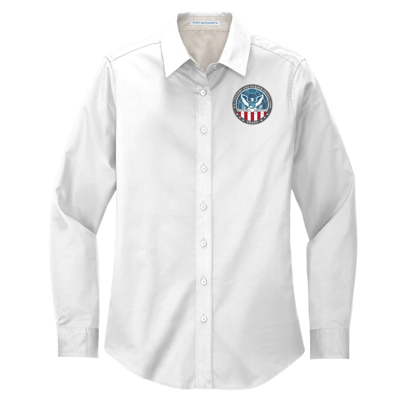 WOMEN'S CBP OFFICE OF TRADE LONGSLEEVE TWILL BUTTON UP DRESS SHIRT-L608 - Image 34