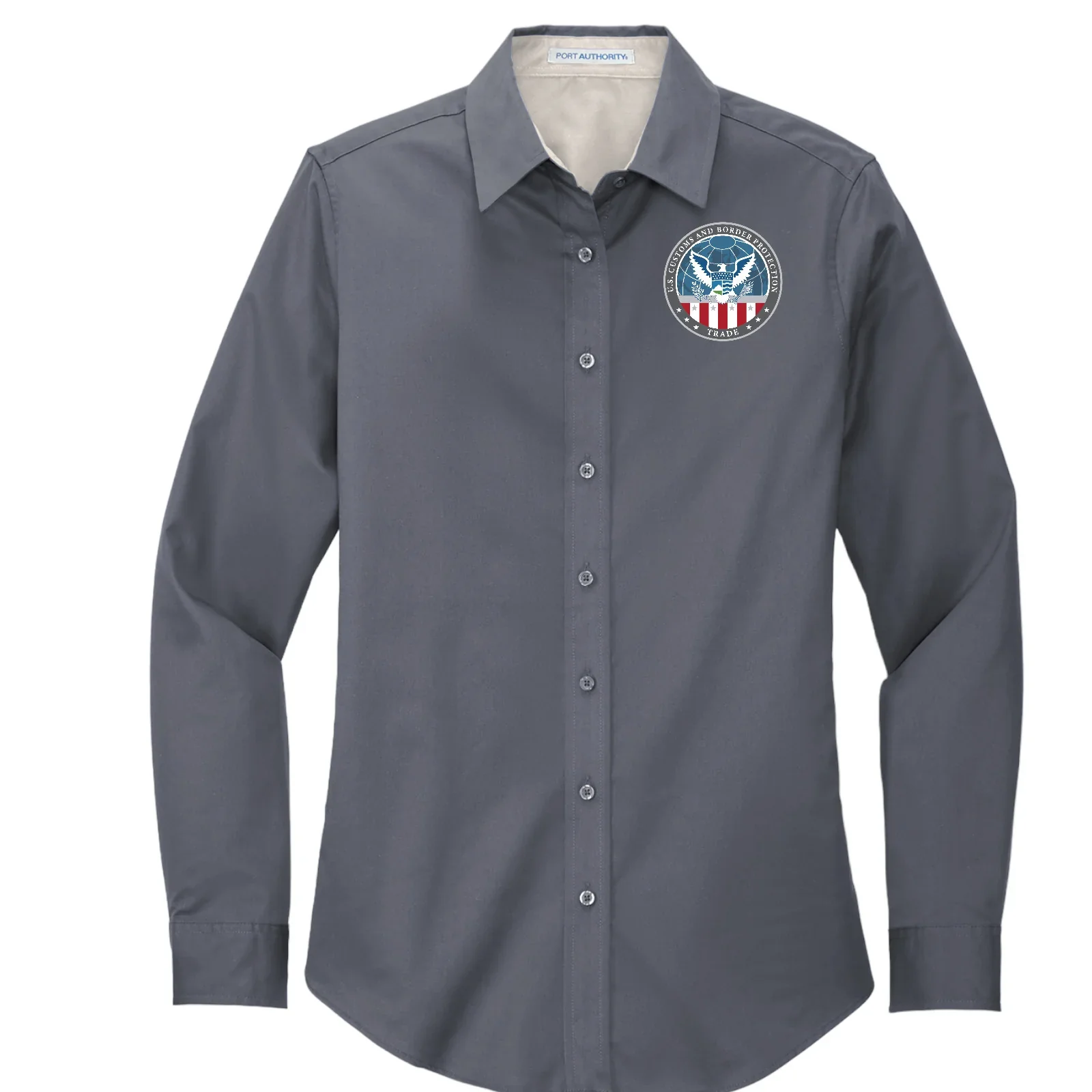 WOMEN'S CBP OFFICE OF TRADE LONGSLEEVE TWILL BUTTON UP DRESS SHIRT-L608 - Image 38