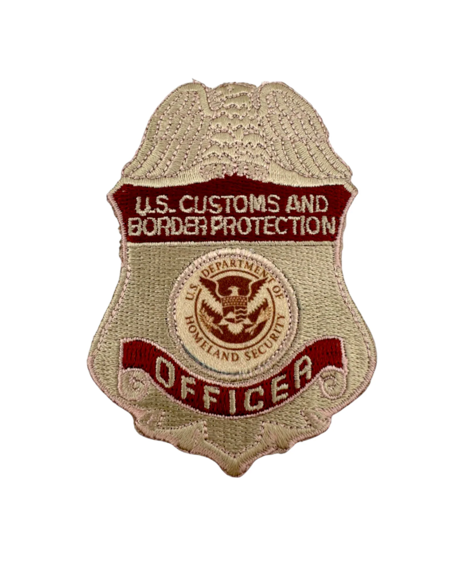 CBP OFFICER BADGE PATCH DESERT TAN - Image 2