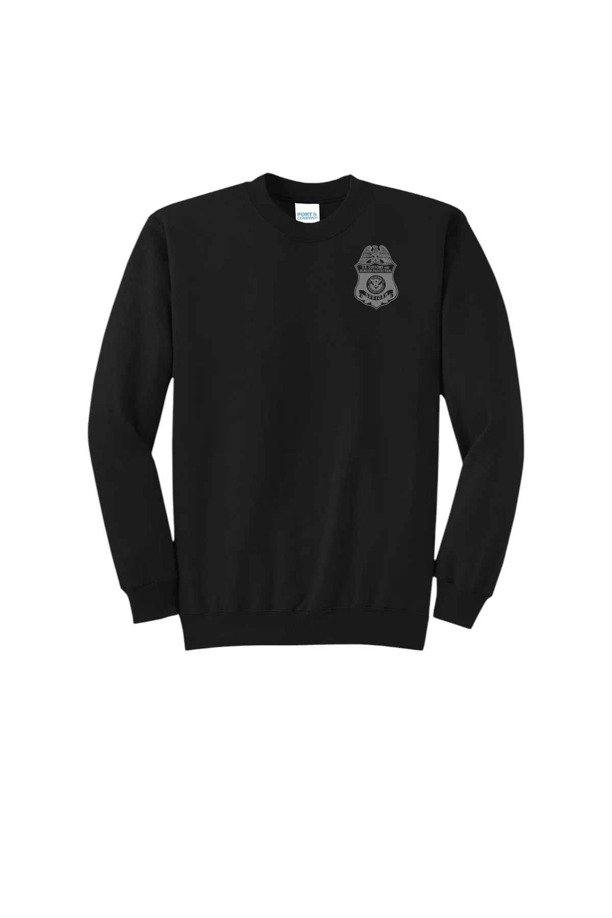 CBP OFFICER RAID CREW NECK SWEATSHIRT BLACK/GREY INK-PC78