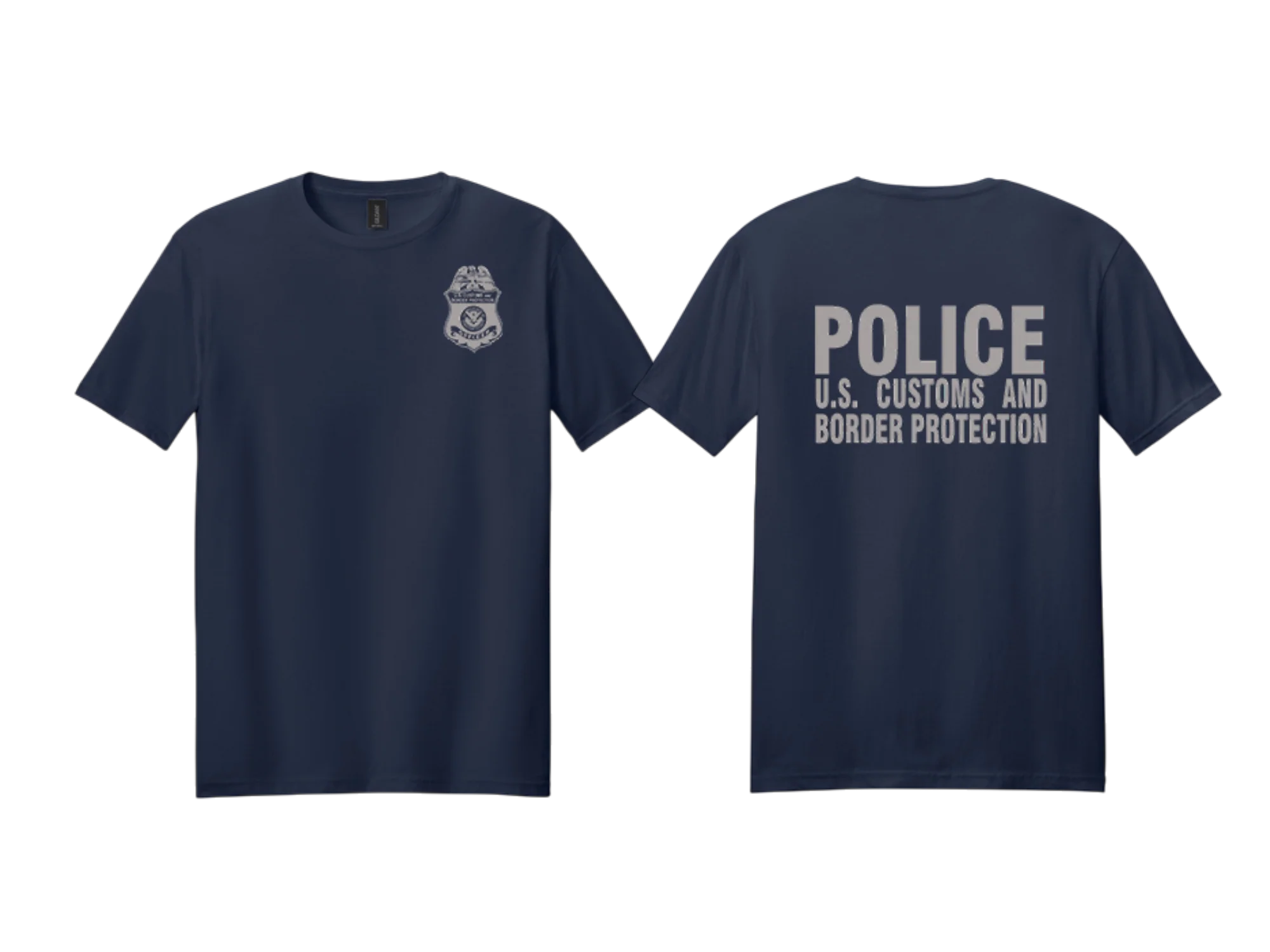 CBP OFFICER RAID GILDEN SOFTSTYLE T-SHIRT GREY INK-64000 - Image 9