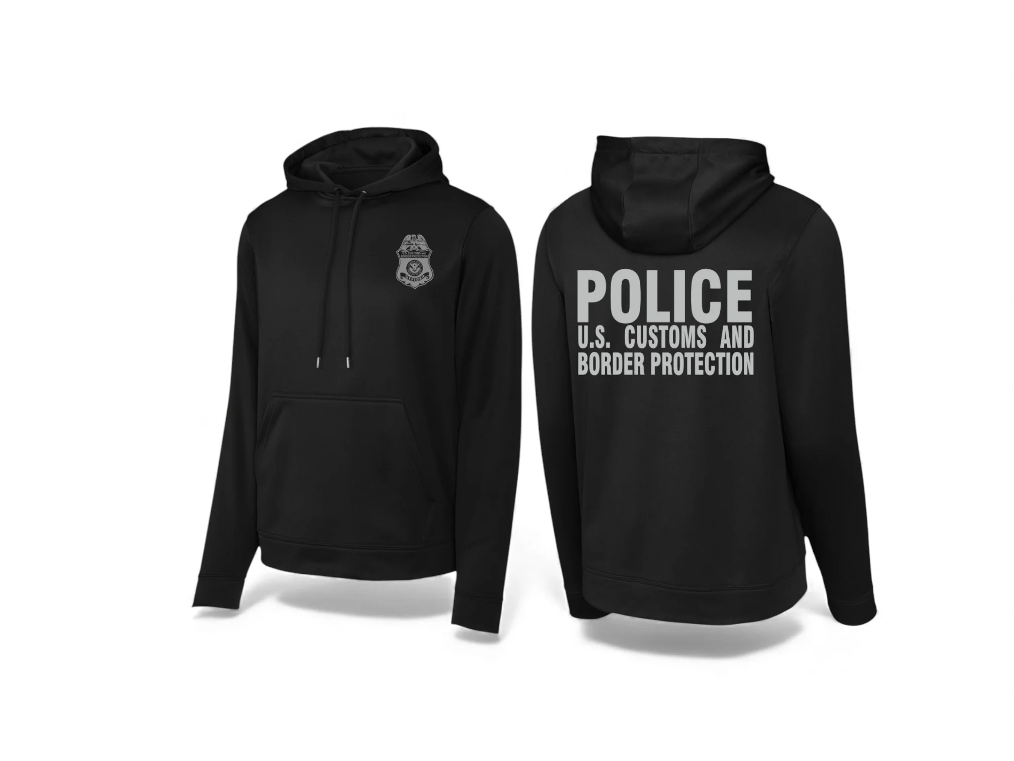 CBP OFFICER RAID WICKING SWEATSHIRT BLACK/GREY INK-F244 - Image 4