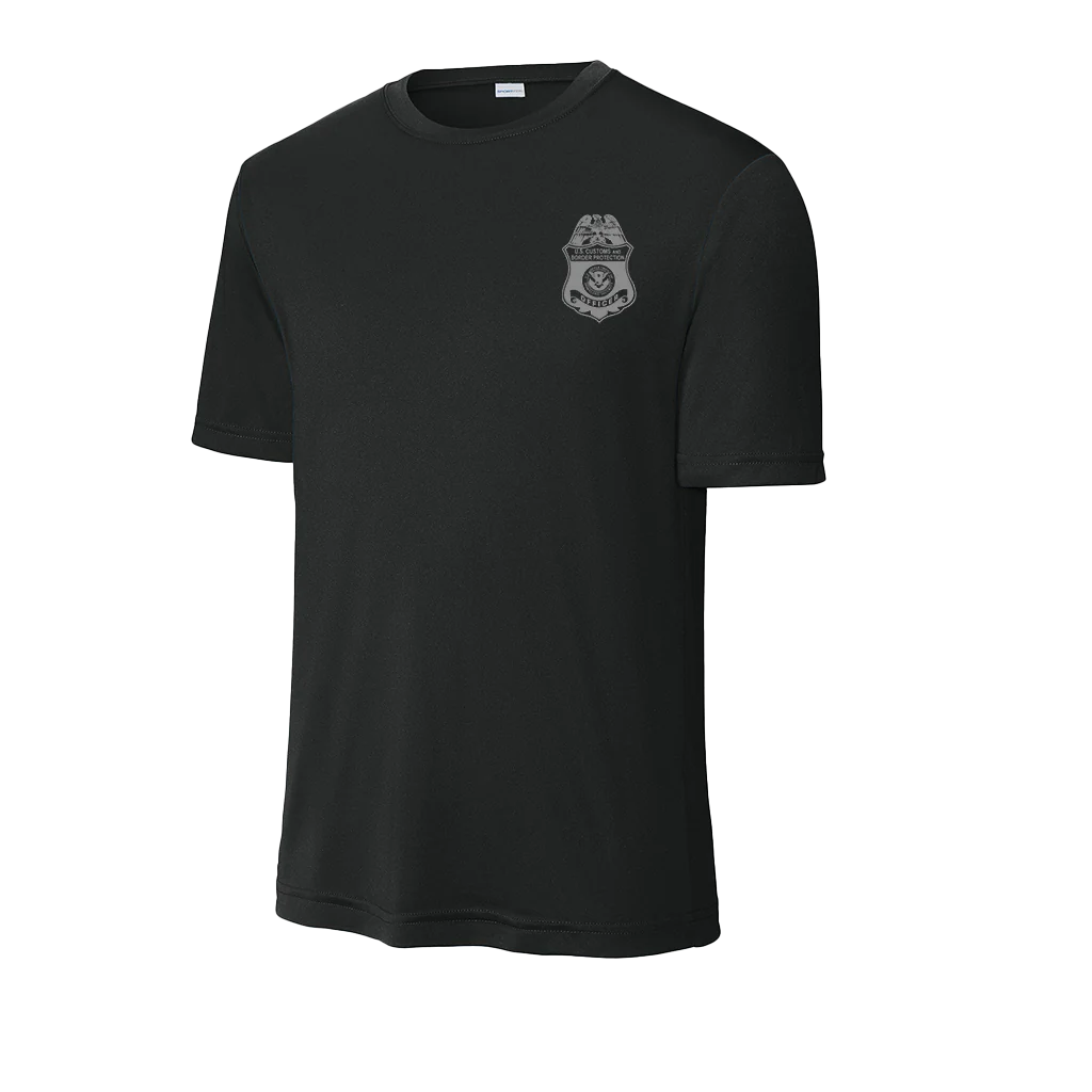 CBP OFFICER RAID WICKING T-SHIRT BLACK/GREY INK-ST350 - Image 2