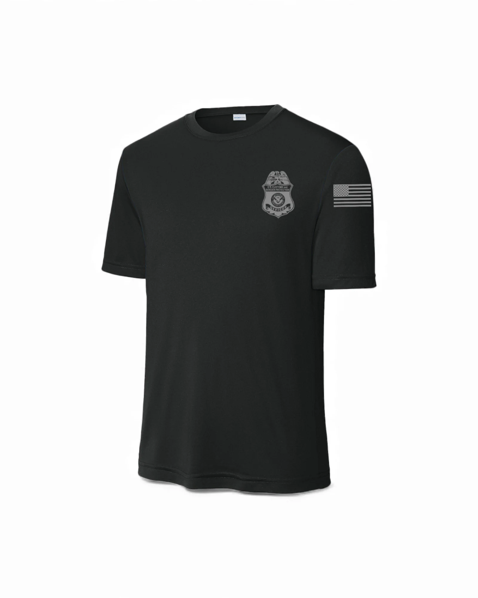 CBP OFFICER RAID WICKING T-SHIRT BLACK/GREY INK-ST350 - Image 3