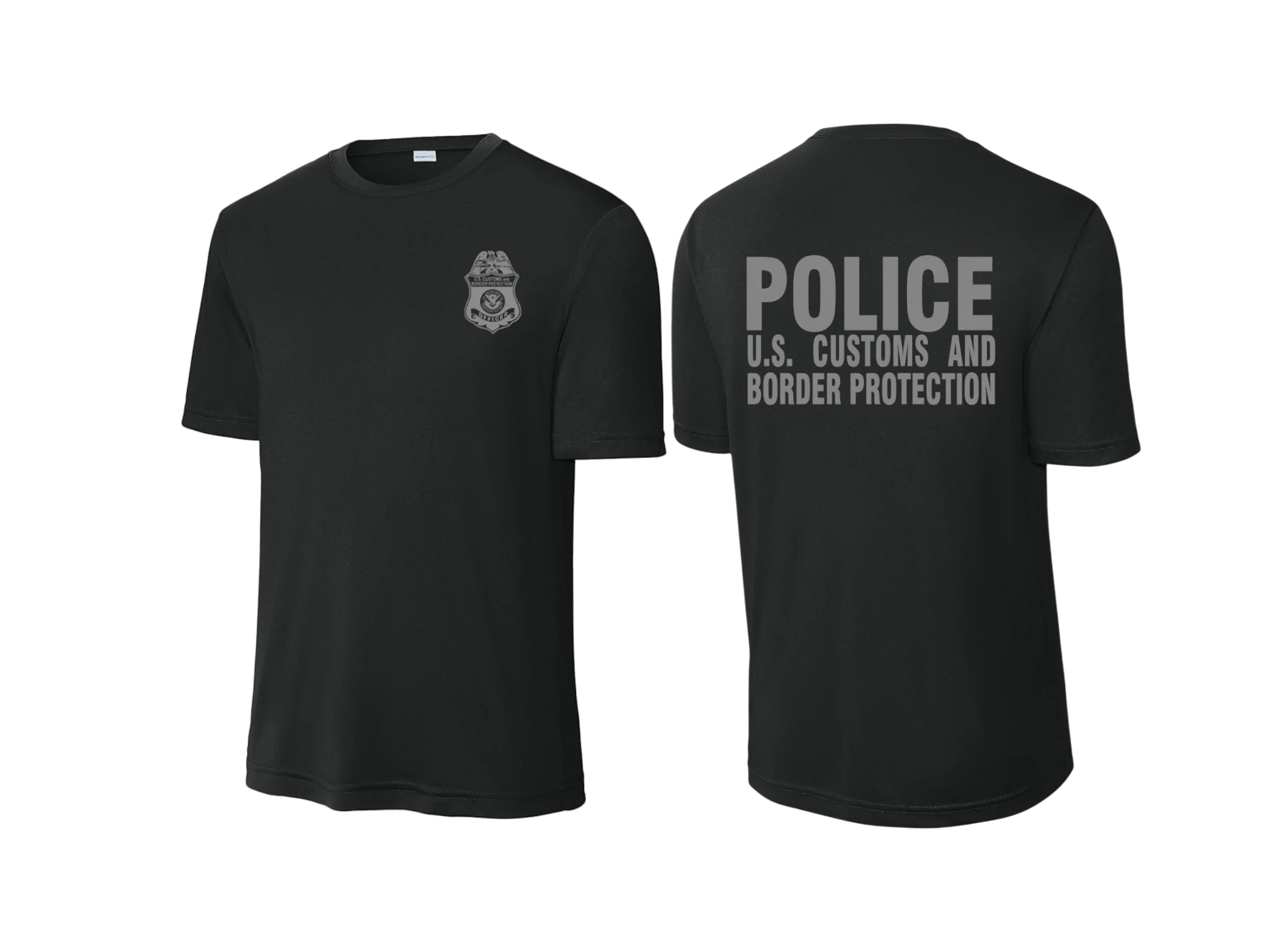 CBP OFFICER RAID WICKING T-SHIRT BLACK/GREY INK-ST350 - Image 4