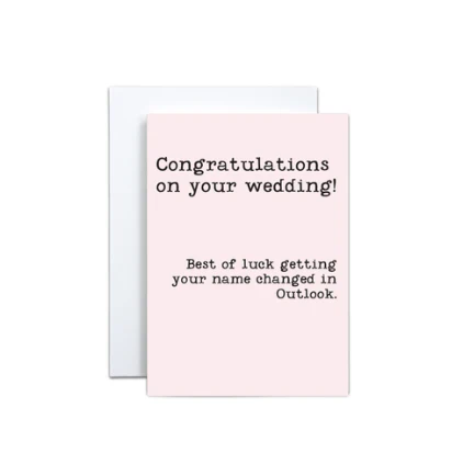 CONGRATULATIONS ON YOUR WEDDING CARD