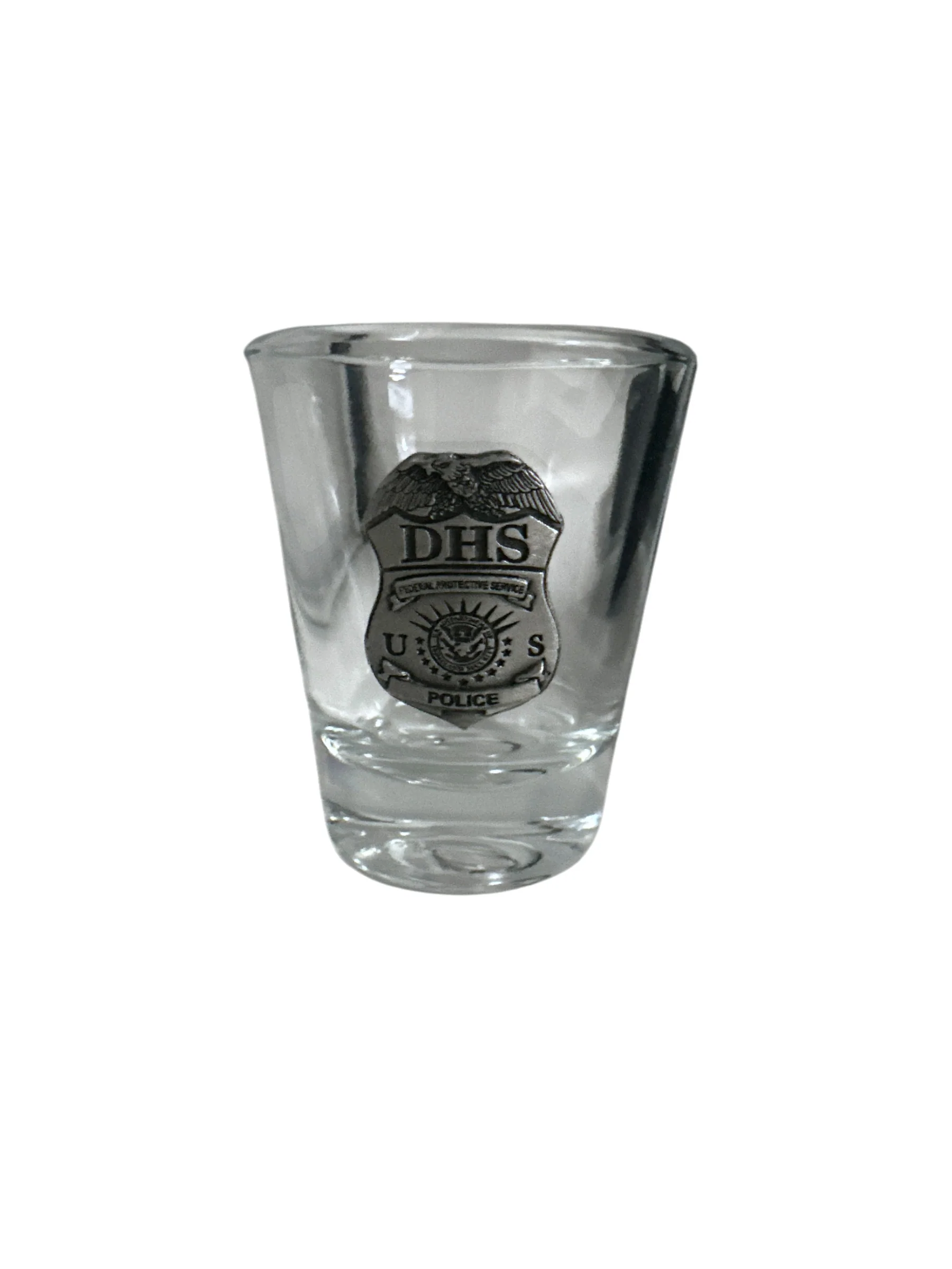 DHS FPS POLICE PEWTER SHOT GLASS