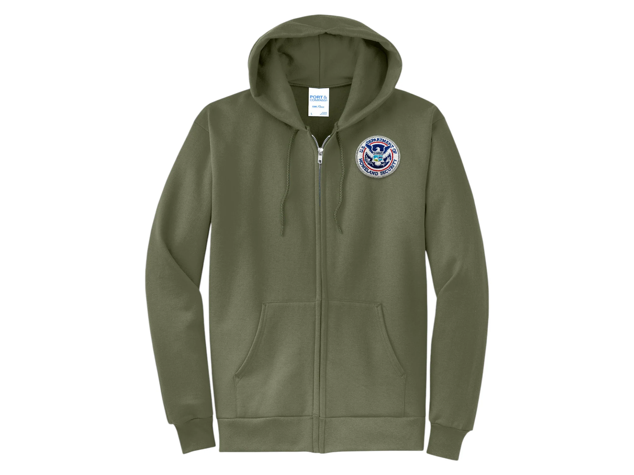 ZIPPERED HOODED SWEATSHIRT DHS SEAL EMBROIDERED - Image 20
