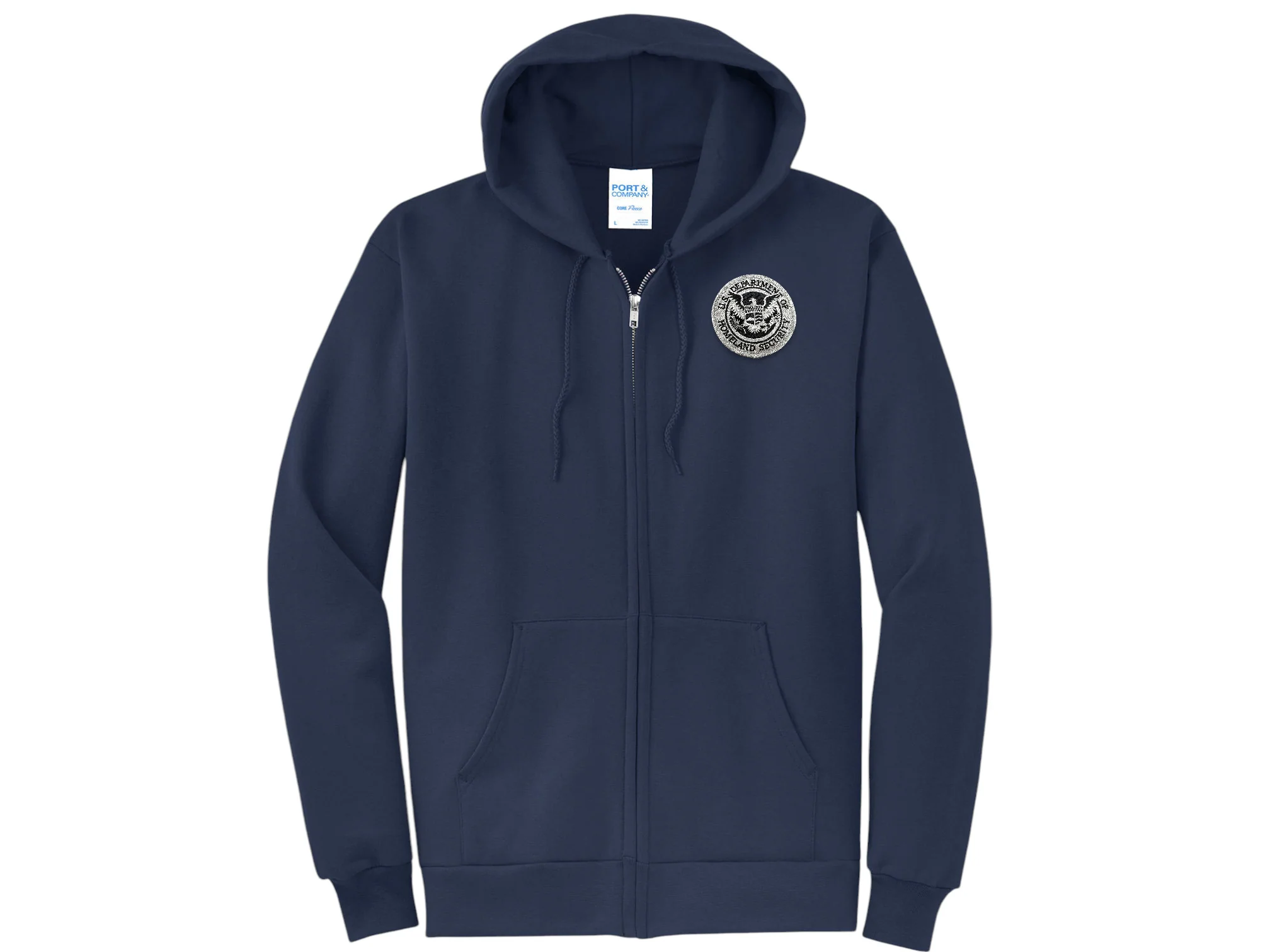 ZIPPERED HOODED SWEATSHIRT DHS SEAL EMBROIDERED - Image 7