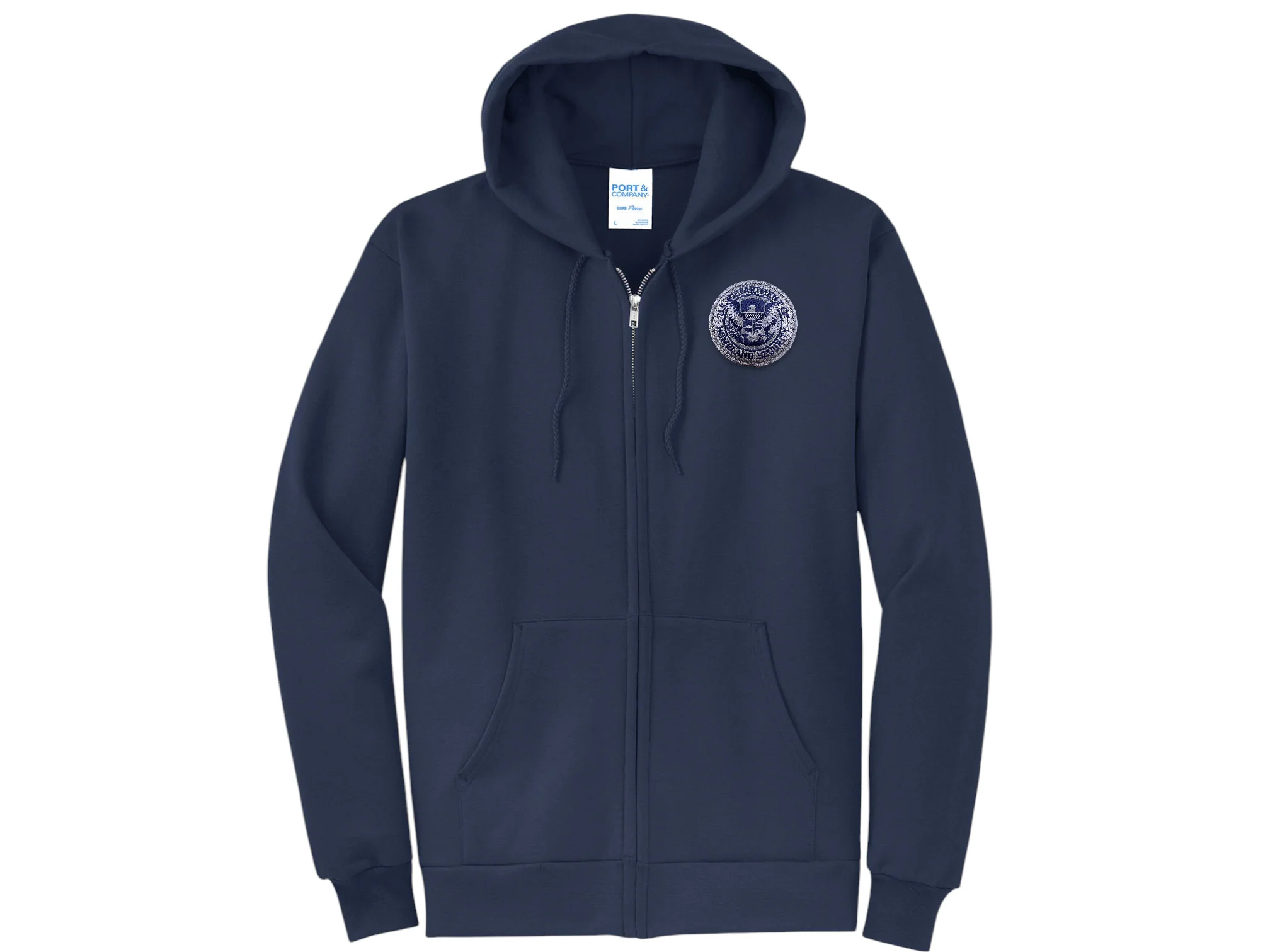 ZIPPERED HOODED SWEATSHIRT DHS SEAL EMBROIDERED - Image 8