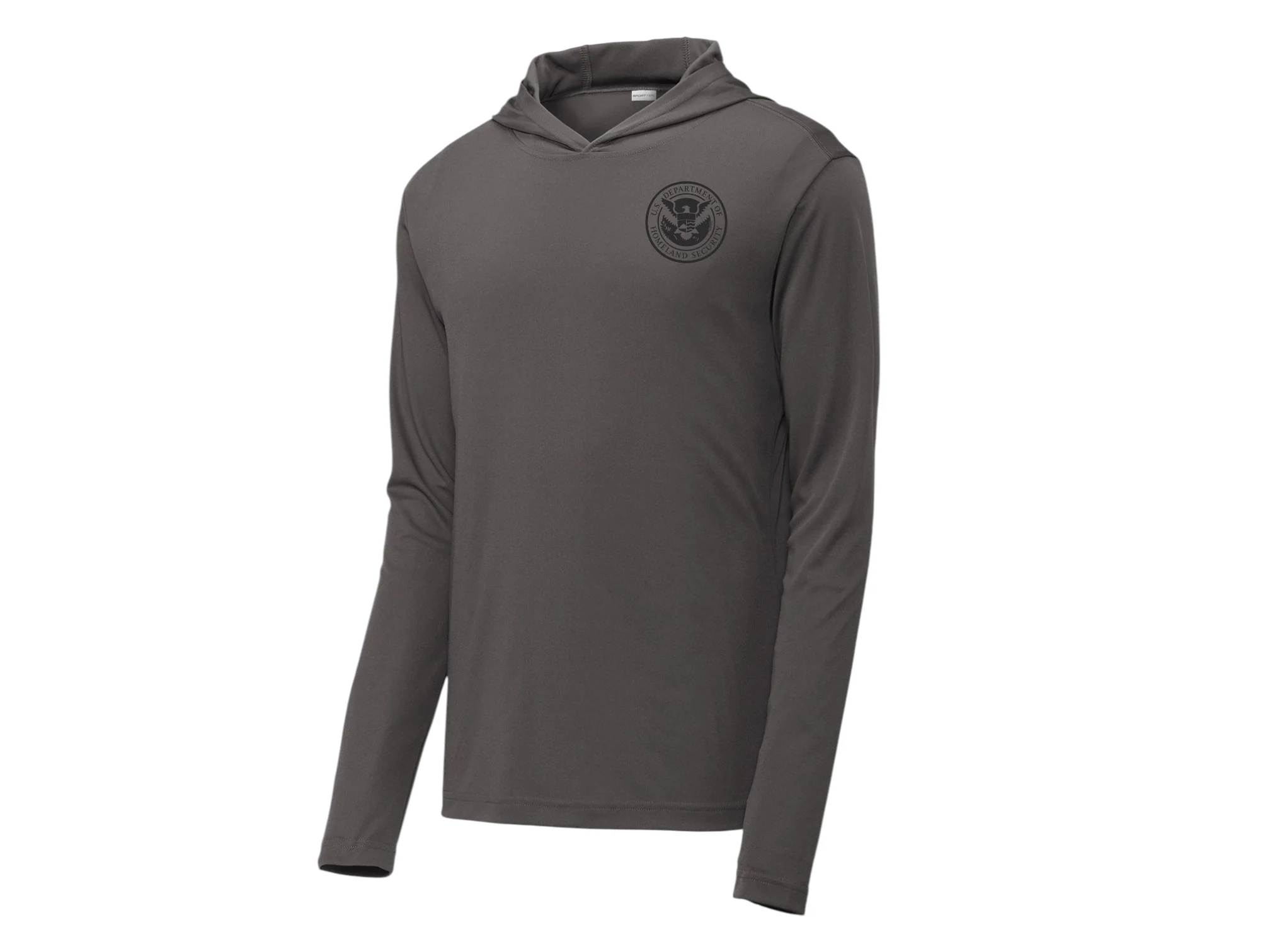 PRINTED DHS SEAL ON WICKING HOODED PULLOVER-ST358 - Image 13