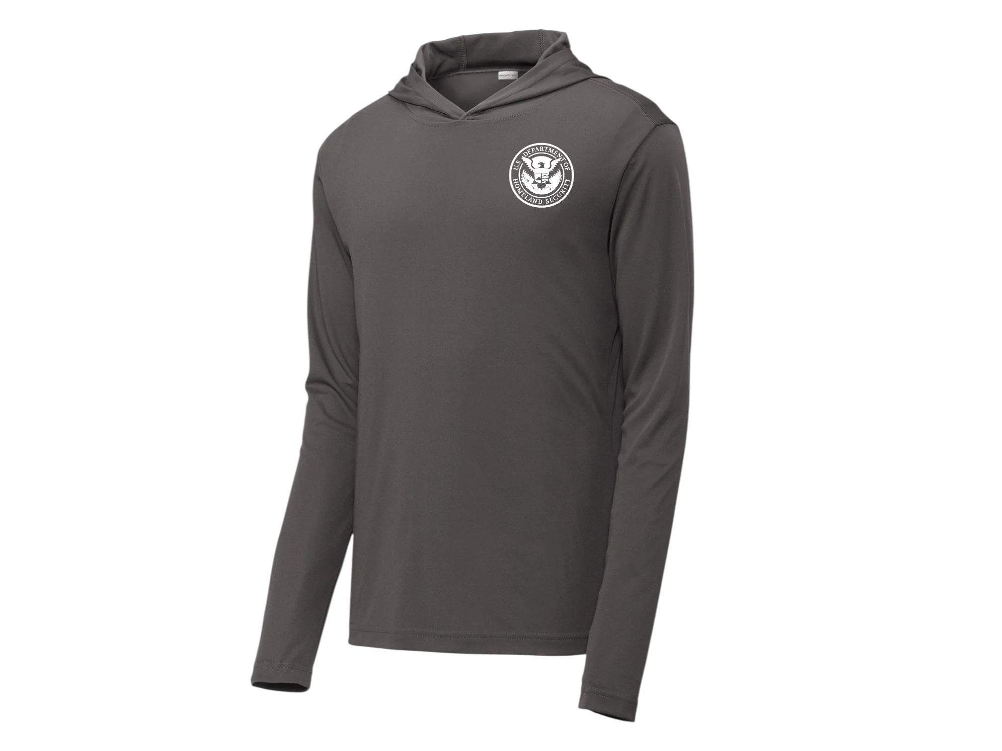 PRINTED DHS SEAL ON WICKING HOODED PULLOVER-ST358 - Image 15