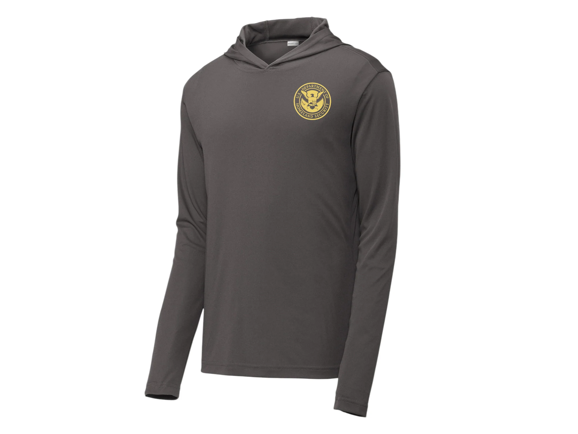 PRINTED DHS SEAL ON WICKING HOODED PULLOVER-ST358 - Image 16