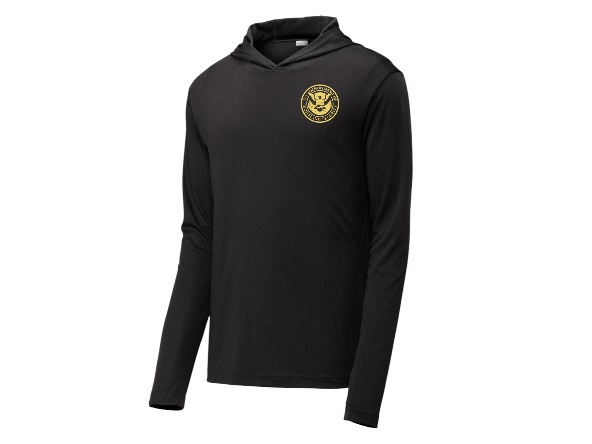PRINTED DHS SEAL ON WICKING HOODED PULLOVER-ST358 - Image 5
