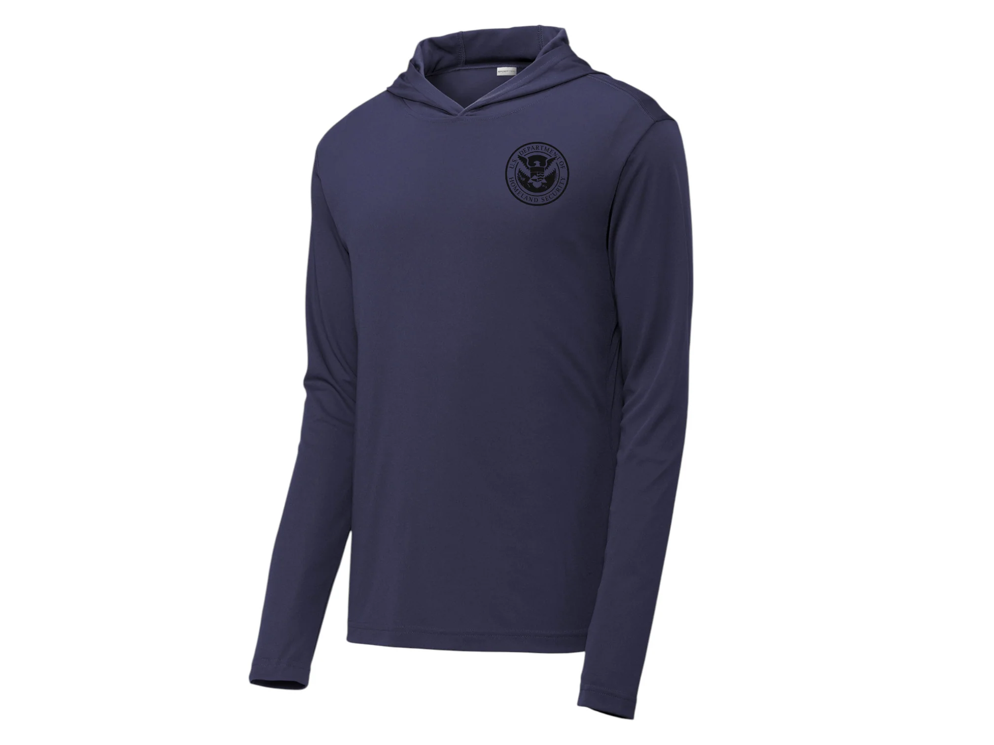 PRINTED DHS SEAL ON WICKING HOODED PULLOVER-ST358 - Image 6
