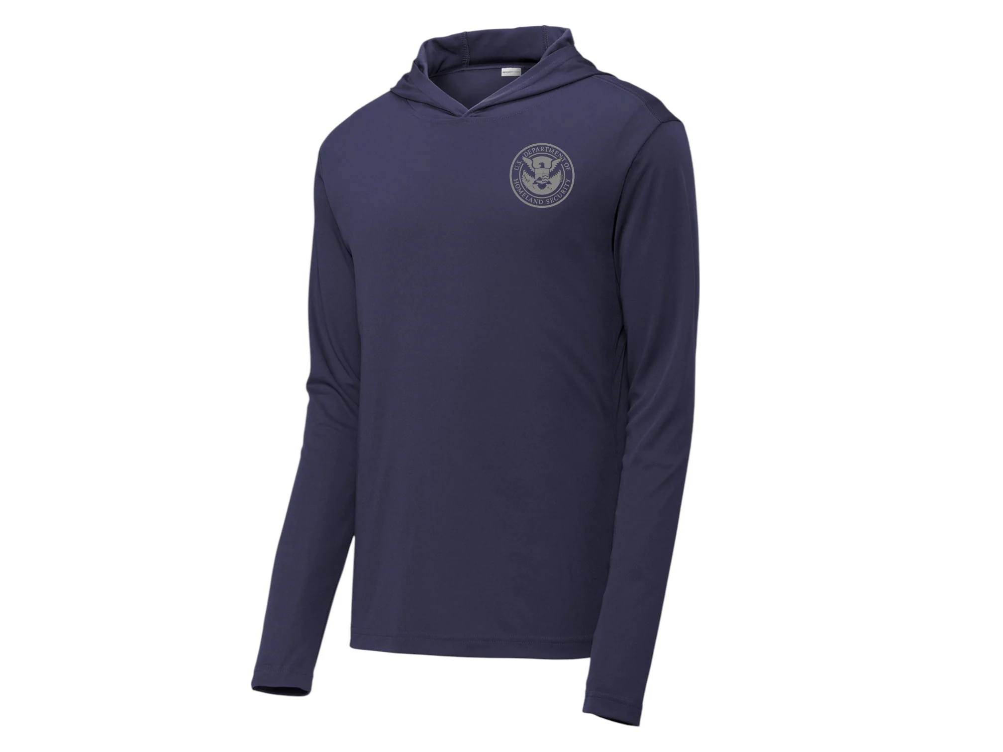 PRINTED DHS SEAL ON WICKING HOODED PULLOVER-ST358 - Image 7