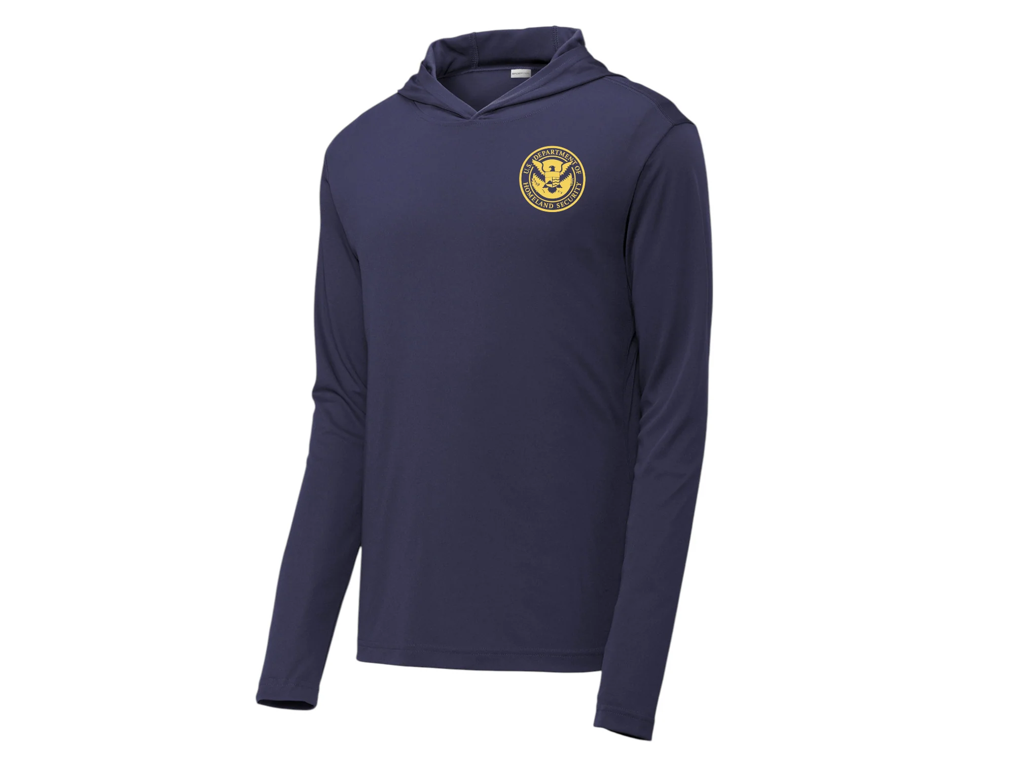 PRINTED DHS SEAL ON WICKING HOODED PULLOVER-ST358 - Image 8
