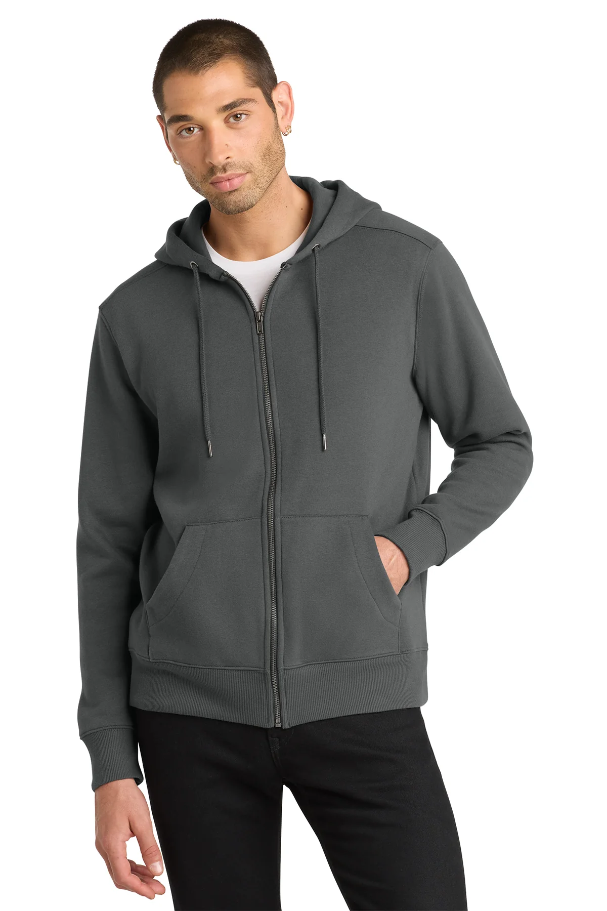 DT1103 FLEECE FULL ZIP HOODIE - Image 3