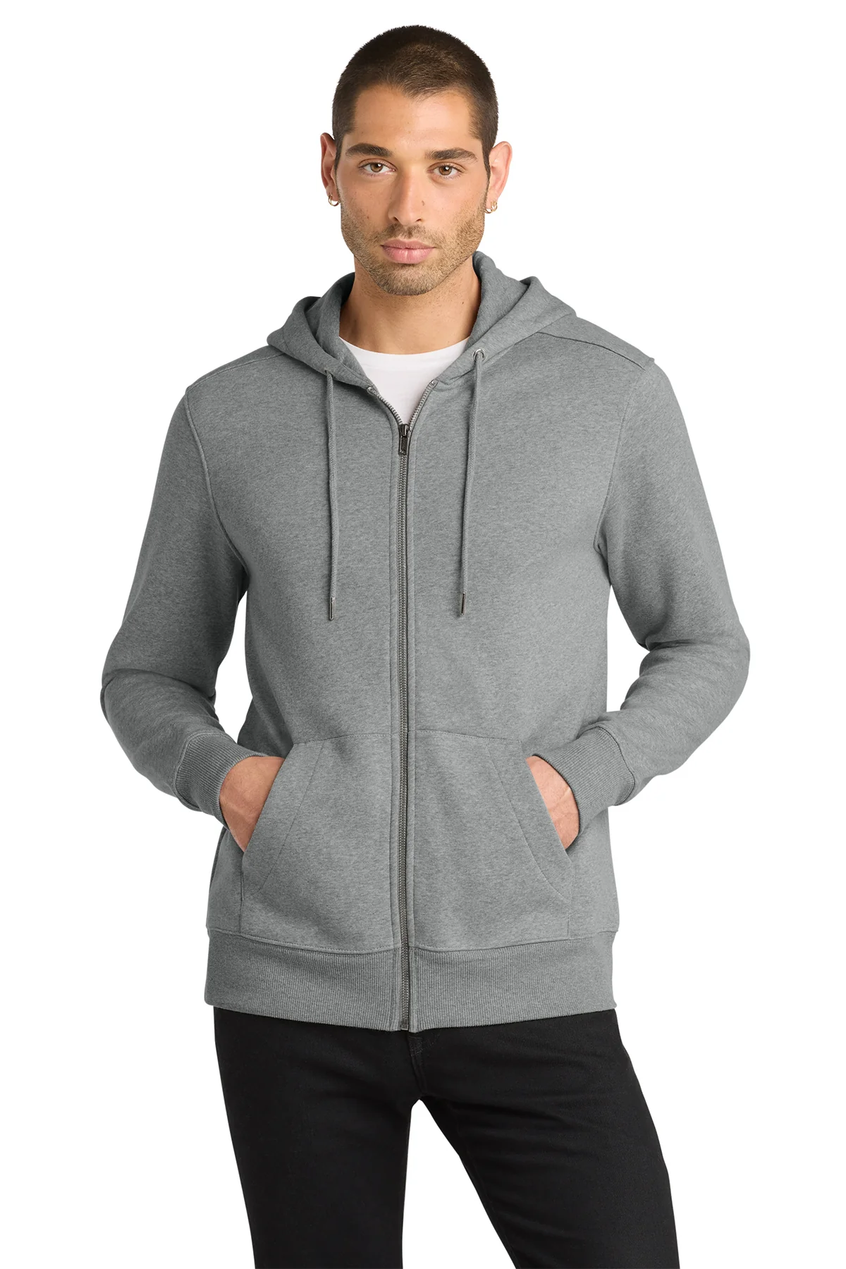 DT1103 FLEECE FULL ZIP HOODIE - Image 4