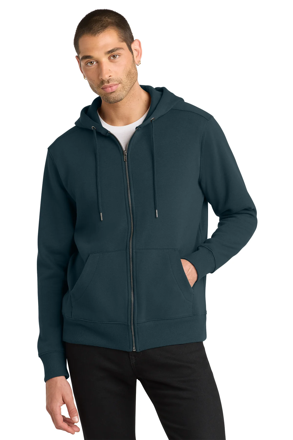 DT1103 FLEECE FULL ZIP HOODIE - Image 5