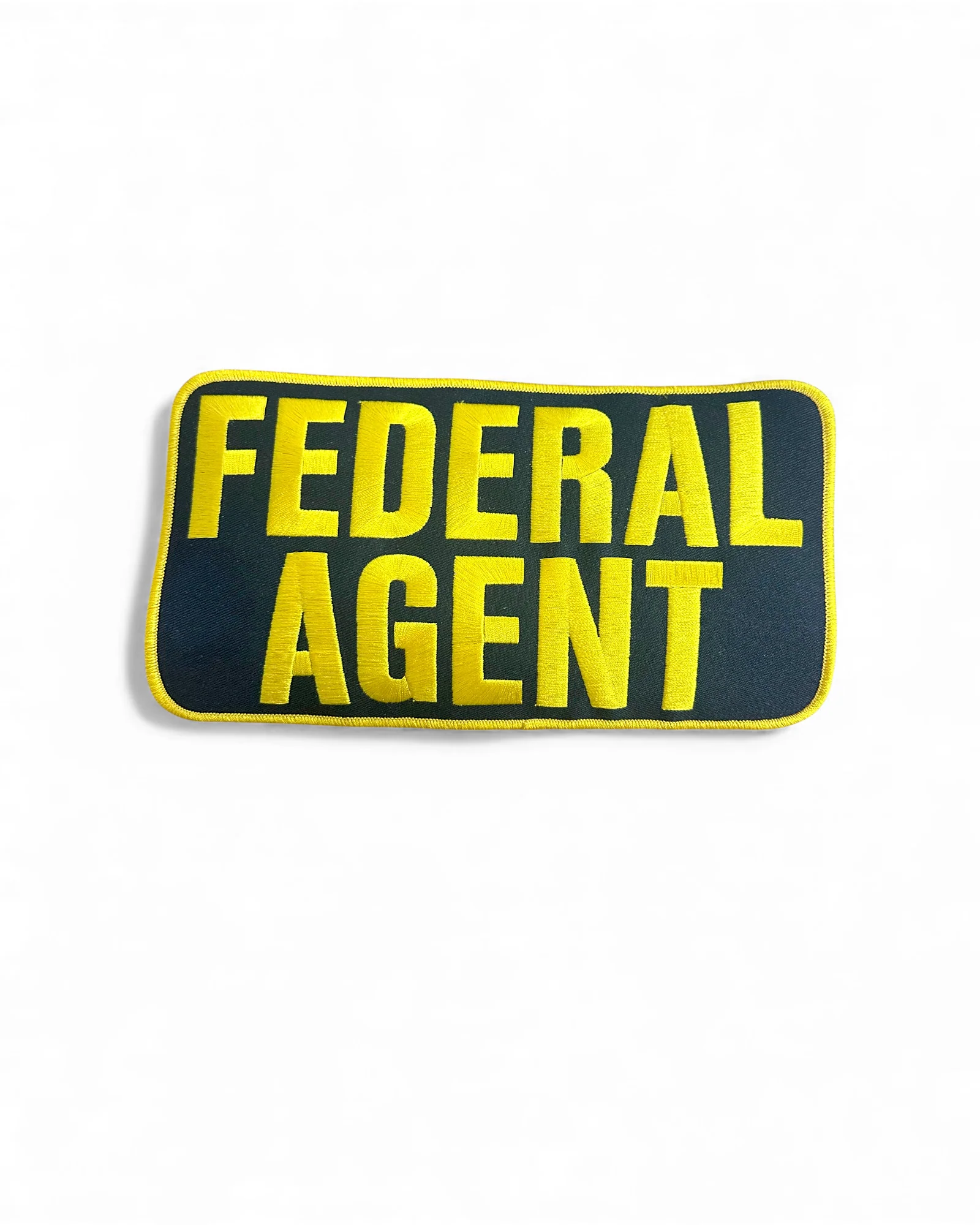 FEDERAL AGENT PATCH 9"X5" GOLD/BLACK