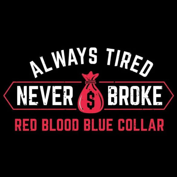 GRUNT STYLE ALWAYS TIRED NEVER BROKE T-SHIRT - BLACK - Image 3