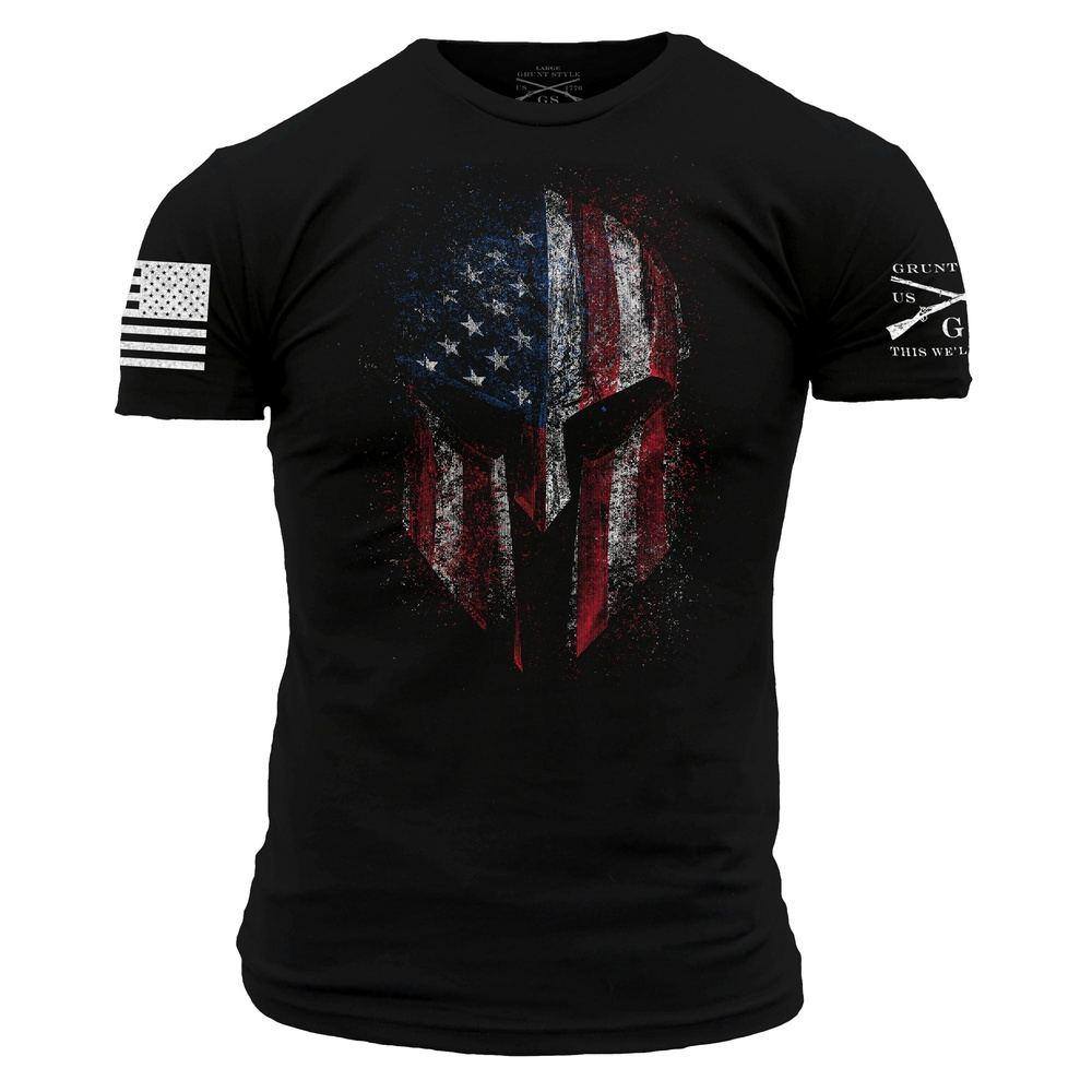GRUNT STYLE AMERICAN SPARTAN T-SHIRT - BLACK