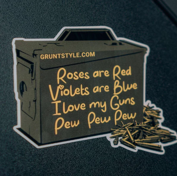 GRUNT STYLE LOVE GUNS POEM STICKER - Image 2