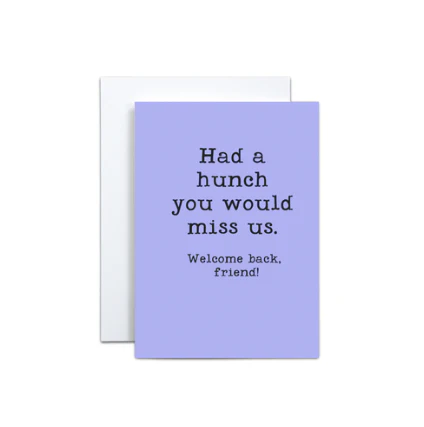 HAD A HUNCH CARD