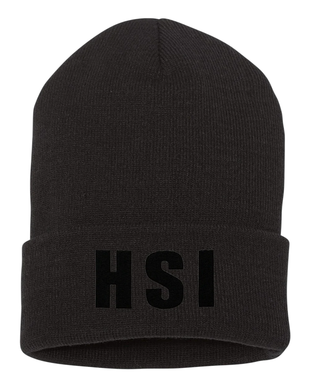 HSI LETTERS EMB ON BADGE CUFFED KNIT BEANIE - Image 3